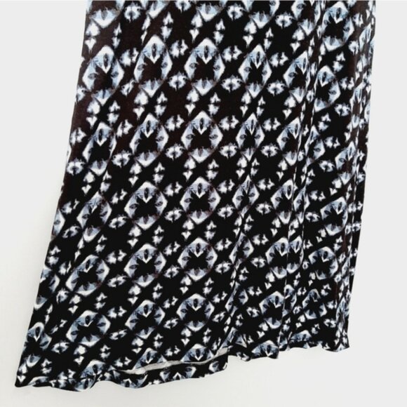 H&M New Tie-Dye Floral Print Summer Dress Blue & White Tank Top Straps Sz L - Picture 16 of 16